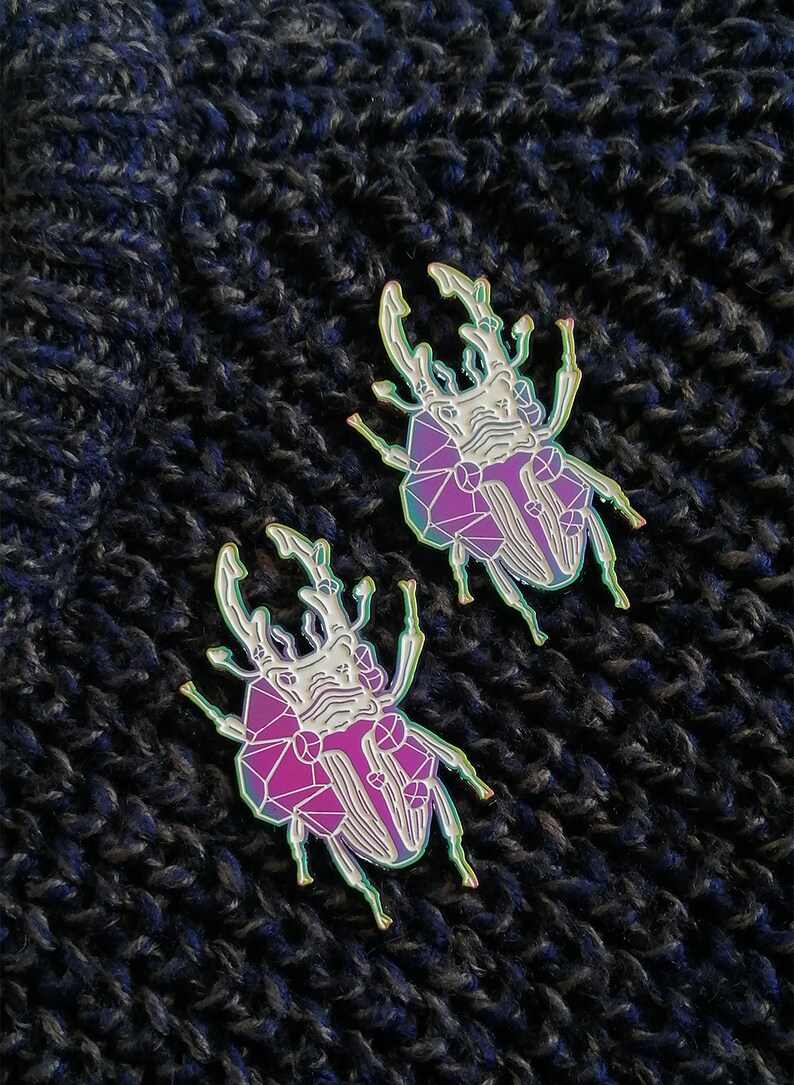 Crystal beetle pin image 3