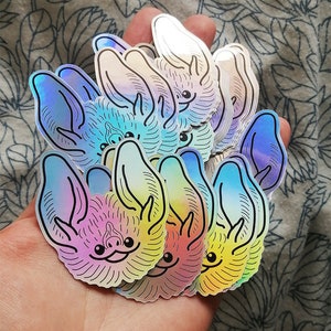 Sticker chauve-souris holographique