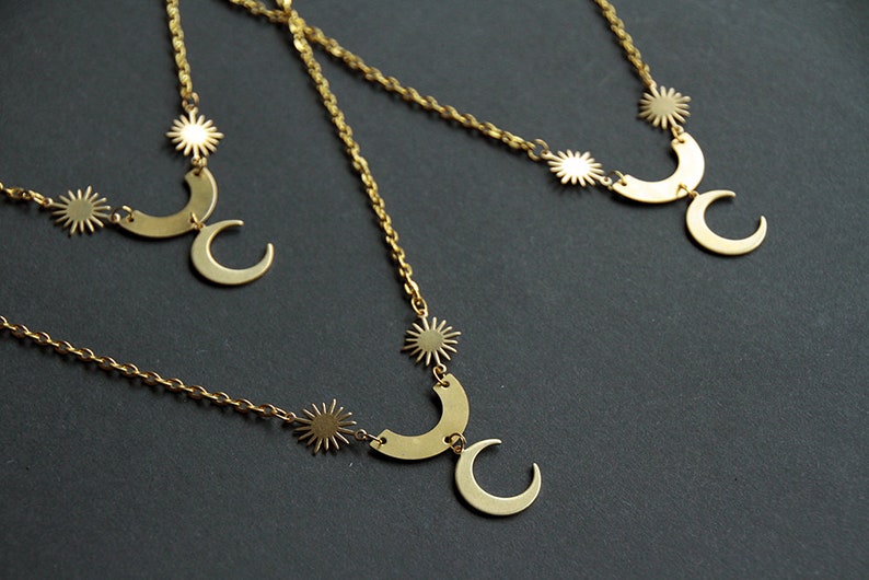 Collier astre : soleil lune sun moon image 2