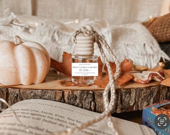 Difusor de coche de cristal con aroma a crema de vainilla dulce, difusor para coche, aromaterapia, aroma otoñal, aceites esenciales, difusor, accesorios para coche