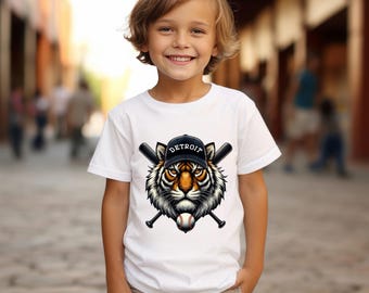 Camiseta juvenil de los Detroit Tigers, ropa de béisbol, ropa juvenil, béisbol, camiseta de béisbol, béisbol, Tigers