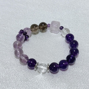 Natural Amethyst Bracelet 10mm | Purple Crystal Beads | Healing Stone Jewelry, Spiritual Gemstone Gift for Her/Him image 8