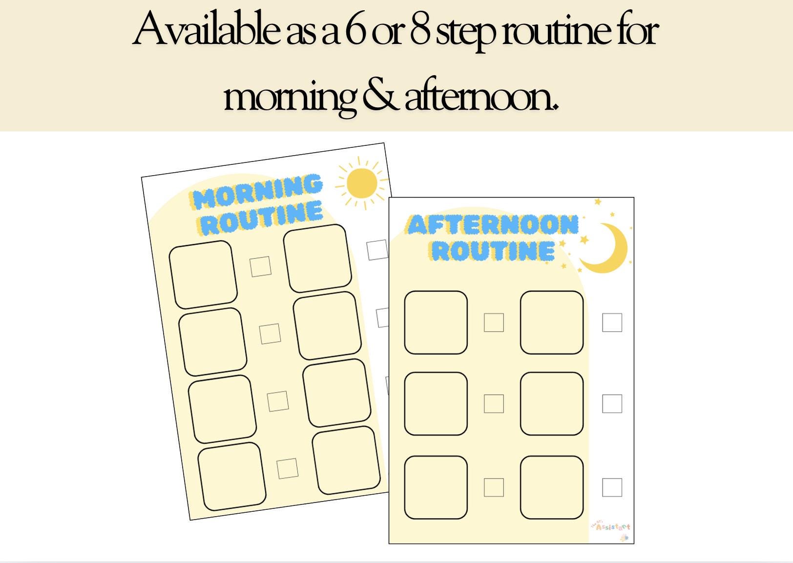 Afternoon Rotine Morning and Afternoon Routine - Etsy