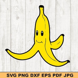 Mario Banana SVG DXF PNG digitaal bestand knippen bestand clipart