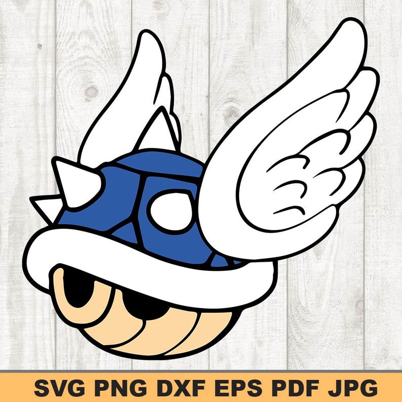 Blue Shell Mario SVG DXF PNG Digital File Cut File Clipart - Etsy