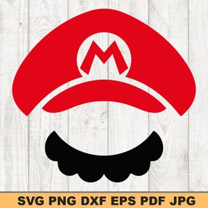 Mario Hut SVG DXF PNG Digitale Datei Schnitt Datei Clipart