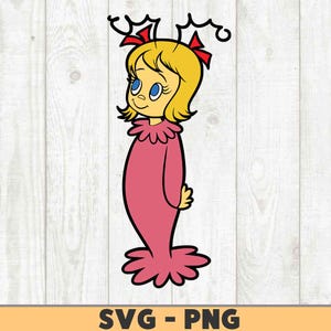 Cindy Lou Who SVG DXF PNG Archivo digital Archivo de corte Clipart