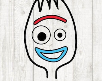 Forky Digital File SVG DXF PNG File
