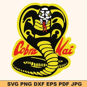 Cobra Kai-svg | Karate Dojo Svg-ontwerp | Vechtsporten geïnspireerd Svg | Digitale download voor Cricut en Silhouette