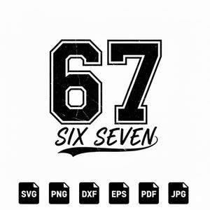 Nummer 67 SVG med nödställda motiv | Vintage sportdesign (klippfil)
