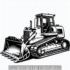 Bulldozer Svg Bulldozer Svg bouw Bulldozer Svg zwaar materieel Svg bouw Machine Svg gesneden bestand Cricut silhouet (digitale download)