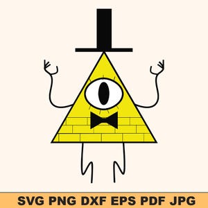 Rekeningcijfer Svg | Zwaartekracht valt Svg-ontwerp | Driehoek oog Svg-bestand knippen | Digitale download voor Cricut en Silhouette