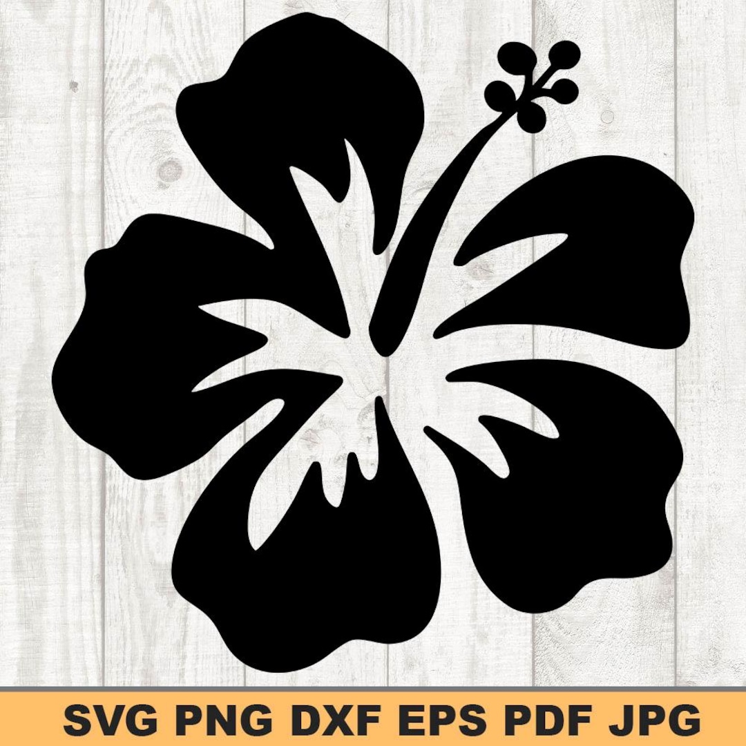 Hawaiian Flower Svg | Tropical Flower Svg Design | Island Floral Svg ...