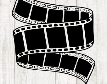 SVG de rolo de filme | Design de ícone de filme em SVG | SVG de cinema vintage | Download digital para Cricut e Silhouette