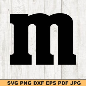 Könnte beinhalten: Schwarzer Großbuchstabe M in einer fetten, blockartigen Schriftart.