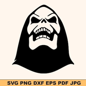 Boze schedel Lord Svg | Donkere tovenaar Svg-ontwerp | Fantasie schurk Svg | Digitale download voor Cricut en Silhouette