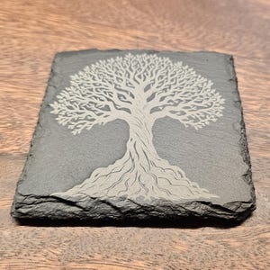 Yggdrasil Coaster, World Tree, Tree of Life, Yggdrasill, Askr Yggdrasils, Slate, Gift, Viking, Nordic, Mythology