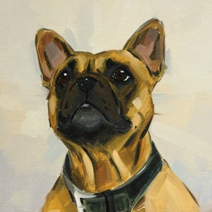 Dipinto a olio originale - ritratto di un bulldog francese dell'artista britannico j Payne