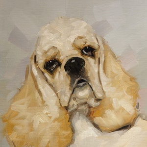 American cocker spaniel dog original oil painting pet portrait by UK artist j Payne image 1