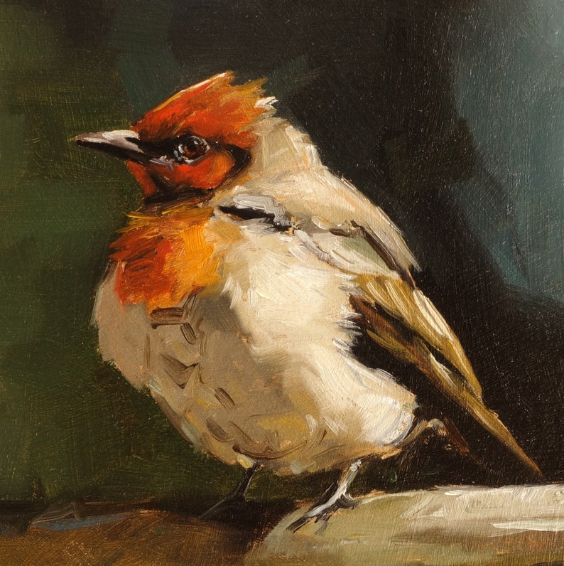 Bird portrait Original oil painting by UK artist j payne image 3