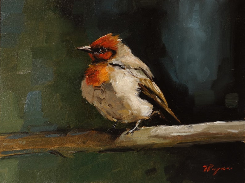 Bird portrait Original oil painting by UK artist j payne image 1