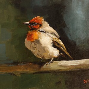 Bird portrait Original oil painting by UK artist j payne image 2