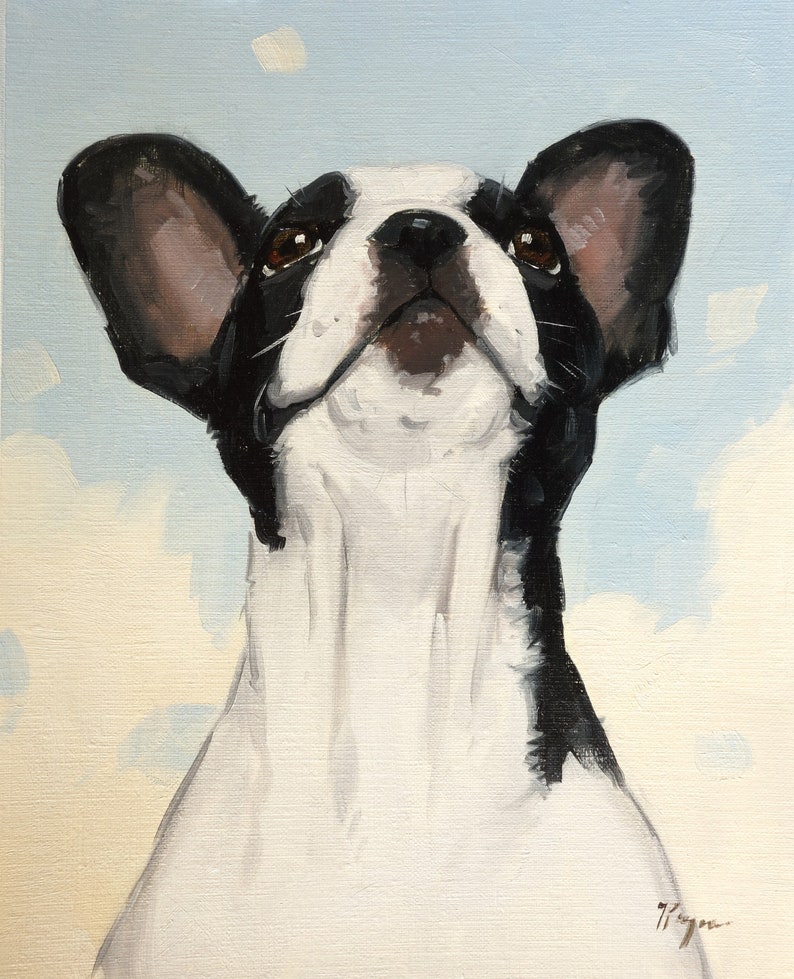 French bulldog Original oil painting pet portrait by UK artist j Payne image 2