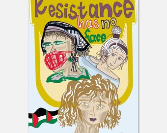 Diverse Faces of Resistance Poster - Pro-Palestinian Art Print - Transformative Wall Decor