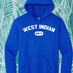 West Indian 24/7 Unisex Heavy Blend™ Hooded Sweatshirt, West Indian Heritage Hoodie, Caribbean Culture Hoodie, West Indian Culture Hoodie