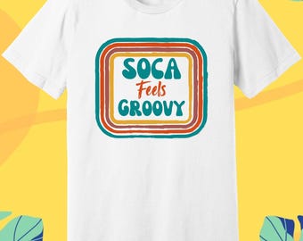 Camiseta unisex de manga corta Groovy Soca, camiseta de música soca, camiseta de herencia antillana, camiseta de cultura antillana, camiseta de cultura caribeña