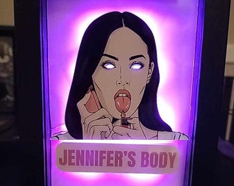 Jennifer's Body 3D LED Shadow Box Horror Movie Light Up Papercraft 5x7 Decor Wall Art