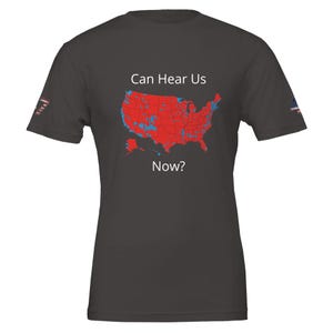 T-shirt presidentiële race 2024 - Trump 45 en 47 | Levendige stadskaart en patriottisch ontwerp