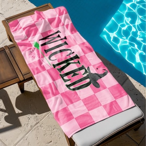 Wicked Beach Towel, Wicked Pool Towel, Wicked Birthday Party Favor, Beach Towel, Family Vacation, Girls Trip, Unique kids Birthday Gift