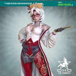 Pura 3d print Collectible Miniature statue figure gift idea for man woman painter nsfw pin up anime character manga painted