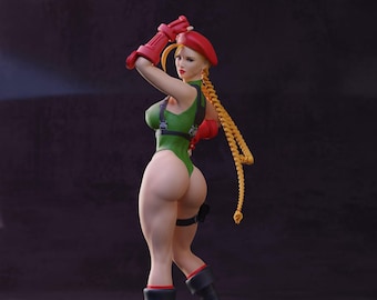 Cammy Collectible Statue: 1/10 or 1/6 Scale 3D Resin Model, Hand-Painted or Unpainted Kit