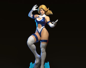Invisible Woman Collectible 1/10, 1/6 Statue Figur - 3D Resin Model Kit Handbemalt NSFW