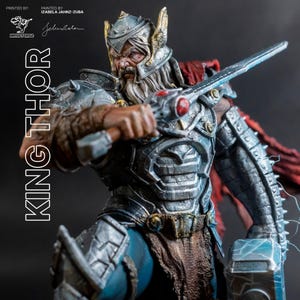 King of Asgard Painted 3d Print Fanart Collectible Statue Figure Miniature scale 1/10, 1/6
