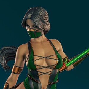 Jade Fanart 3D Print Collectible Resin Statue Pin Up Figure SFW NSFW