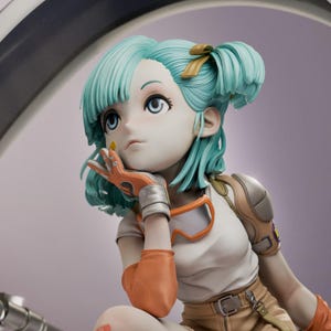 Blue Hair Girl Hand Painted 3D Printed Collectible Statue - Unique Home Decor Gift - Detailed - Scale 1/10