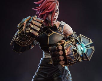 Enlarged Brawler from Arcane 3D Printed Resin Statue Kit - Unassembled Collectible Figure, Unpainted Model