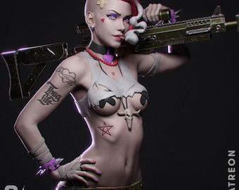 Figura de resina coleccionable de chica tanque, impresión 3D, pin-up, miniatura, NSFW