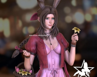 3D Printed Figure, Unpainted Kit Bunny Girl Statue | Resin | 1/6 Or 1/12 Scale