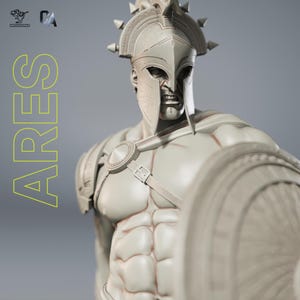 Ares Hand Painted 3D Printed Collectible Statue - Unique Home Decor Gift - Detailed - Scale 1/10