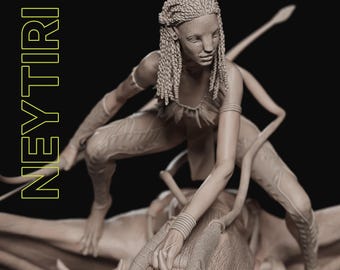 Na'vi Huntress Collectible 1/10 1/6 Scale Statue Figure - 3D Resin Model Kit Hand-Painted - Forest Protector