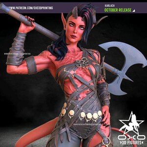 Hell Dweller 3d print Collectible Miniaturowa figurka kolekcjonerska pomysł na prezent dla mężczyzny, kobiety, malarza nsfw pin up malowany BG3