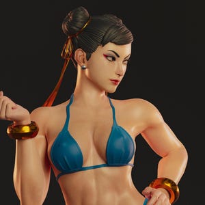 Li 3d print Collectible Miniature statue figure gift idea for man woman painter nsfw pin up painted