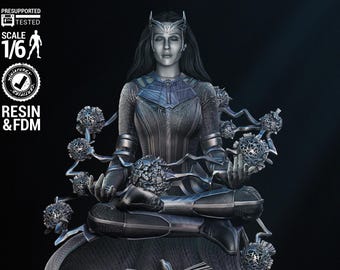 Powerful Mutant Sorceress Collectible Statue Figure - 3D Resin Model Kit Hand-Painted - Comic Book Heroine