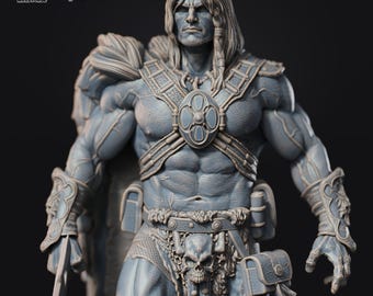 Estatua coleccionable impresa en 3D de He-is-strong-Man, figura de resina, impresión de resina