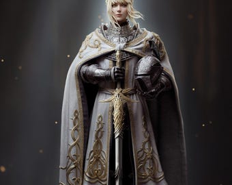 Knight of the Kind Lord Unpainted Garage Kit, 3D Resin Model Kit, 1:10 Scale Figure