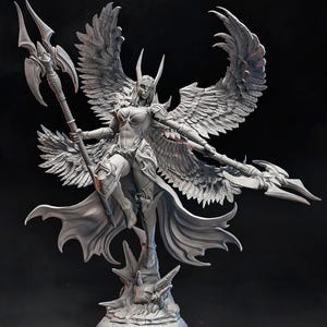 Spear Seraphim, Collectible 3d Printed and Painted 1/10 Scale Figure